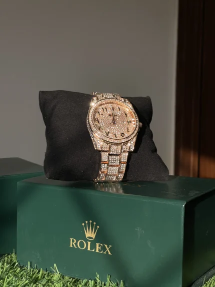 Rolex Iced Stone Watch